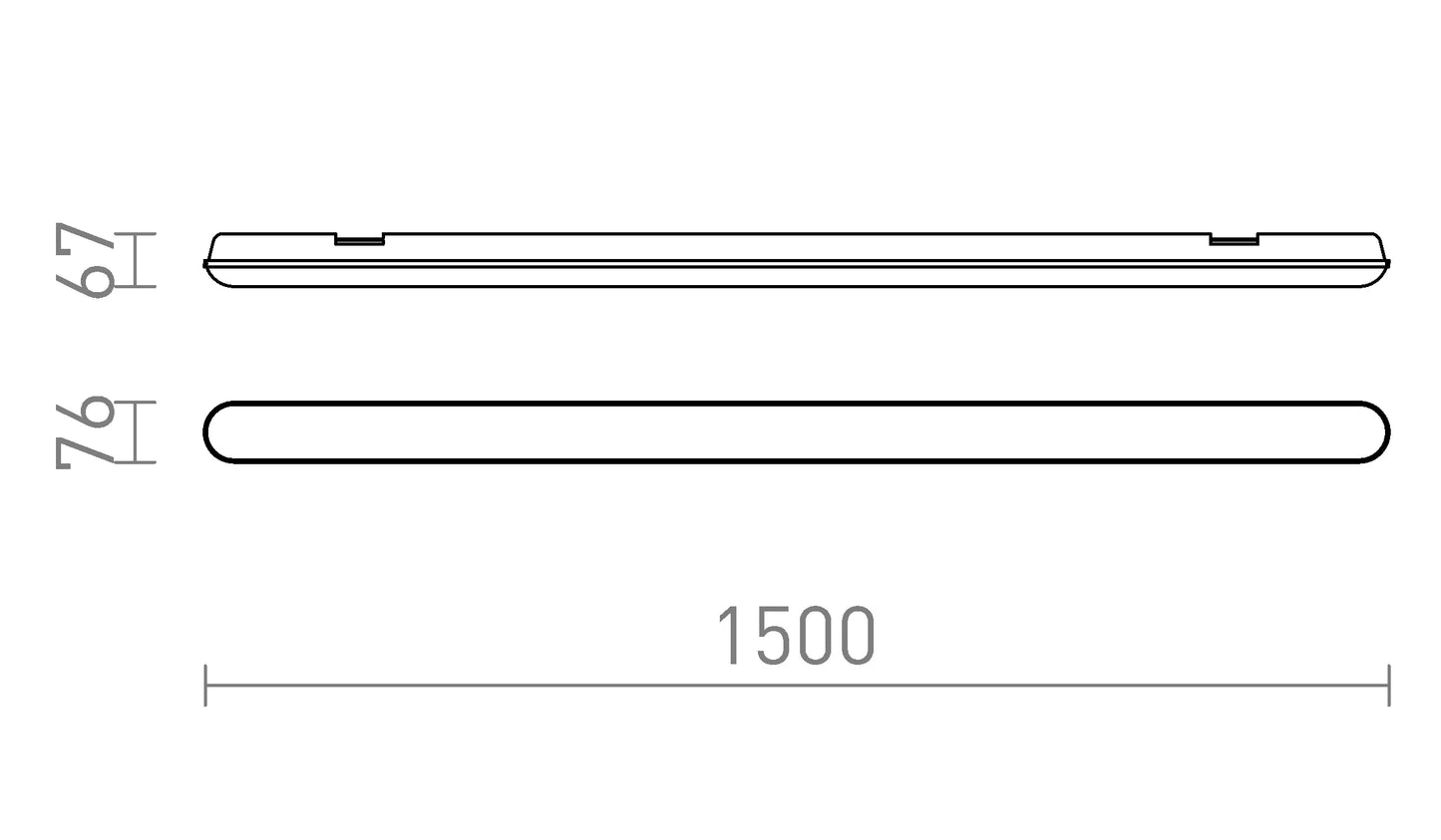 Lampa LED liniara industriala 60W IP65 TRIDENT PRO