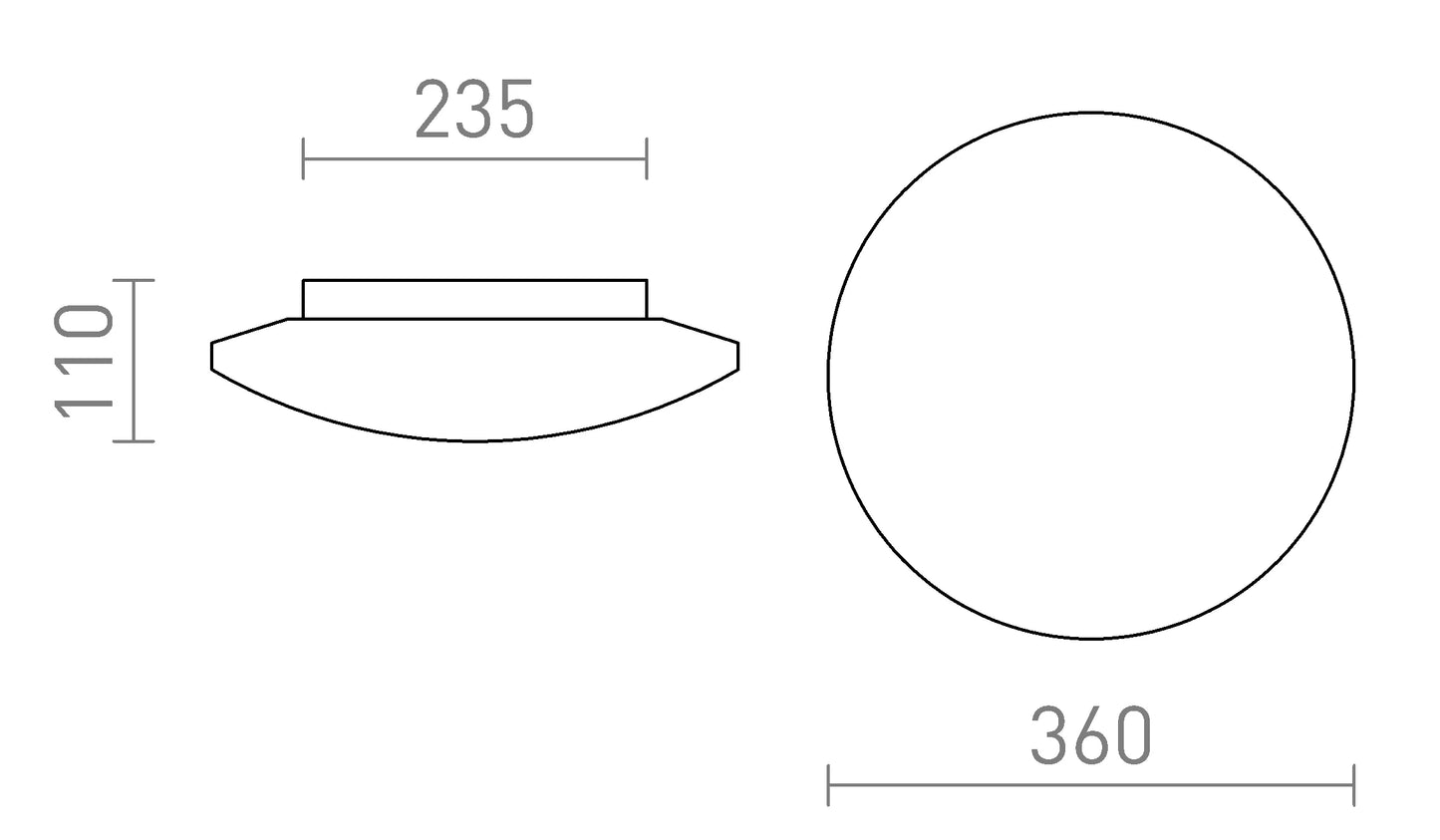 Plafoniera LED baie IP44 24W 3000K | SARA LED 36 sticla opal