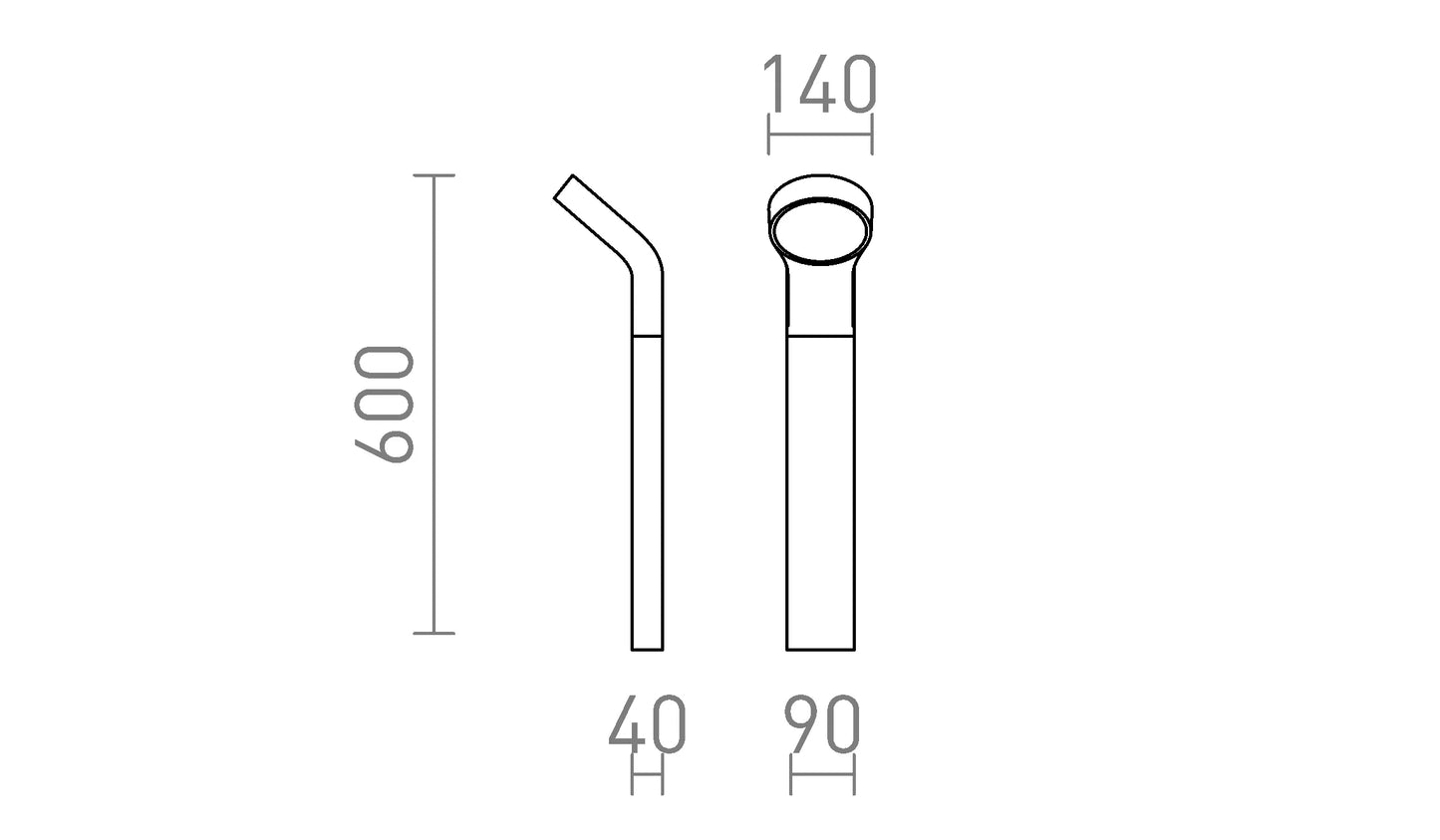 Bolard de exterior LED ELIA – aluminiu, difuzor opal, 3000K, antracit