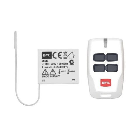 Kit receptor interior BFT MIME AC cu 2 canale si telecomanda Mitto 4