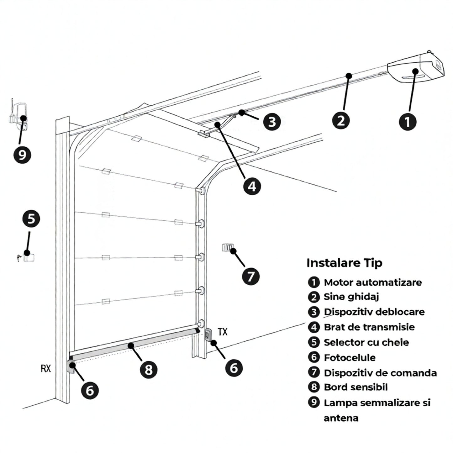 Smartsystem - Kit automatizare usa garaj CAME VER13DMS 8K01MV-012 – pana la 18 mp