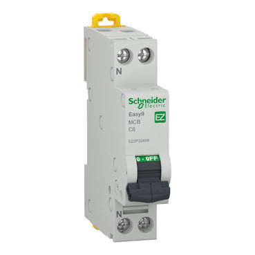 Siguranta automata 1P+N 6A Schneider Easy9