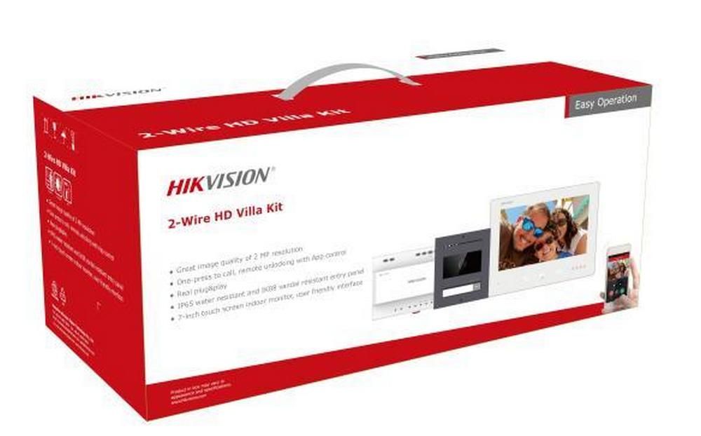 Kit videointerfon Hikvision DS-KIS704EY Aluminum 2MP
