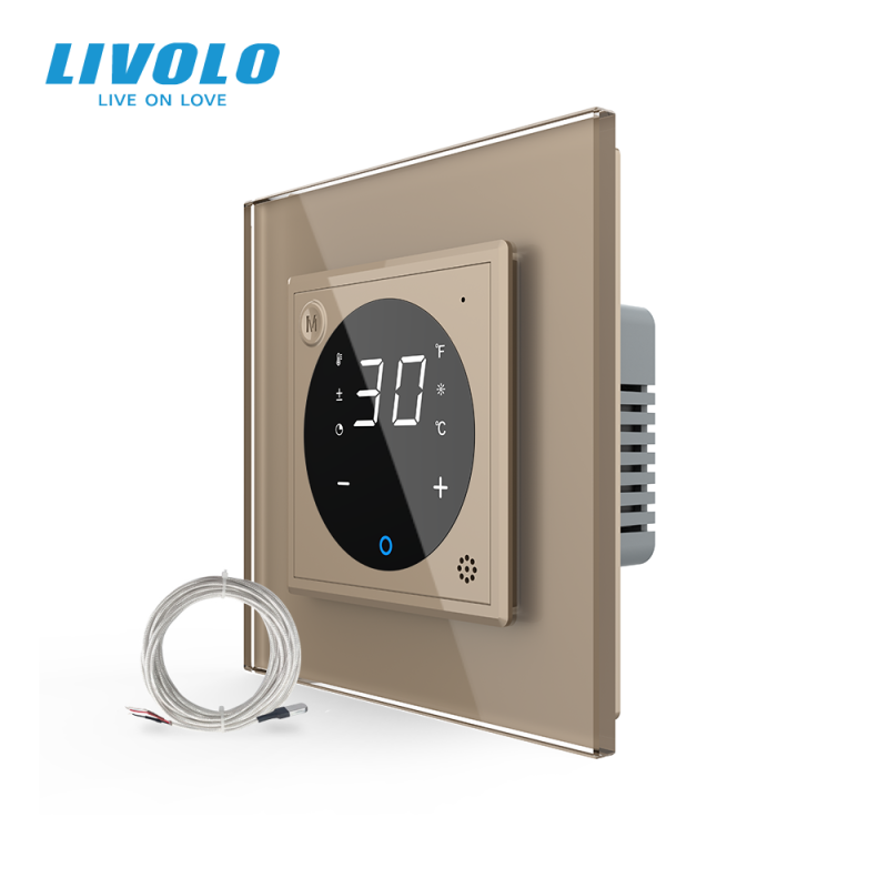 Termostat cu fir incalzire in pardoseala Livolo touchscreen