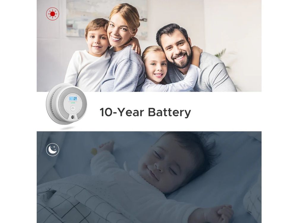 Smartsystem - Detector de fum și monoxid de carbon X-Sense SC07 – cu afișaj LCD și baterie 10 ani
