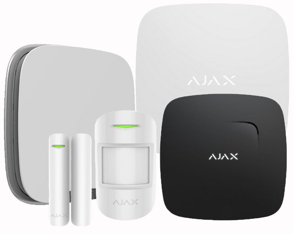 Sistem alarma AJAX complet IP GSM cu sirena exterior si detector incendiu | SmartSystem