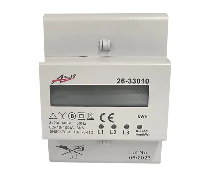 Contor trifazic digital 400V 100A pentru sisteme fotovoltaice