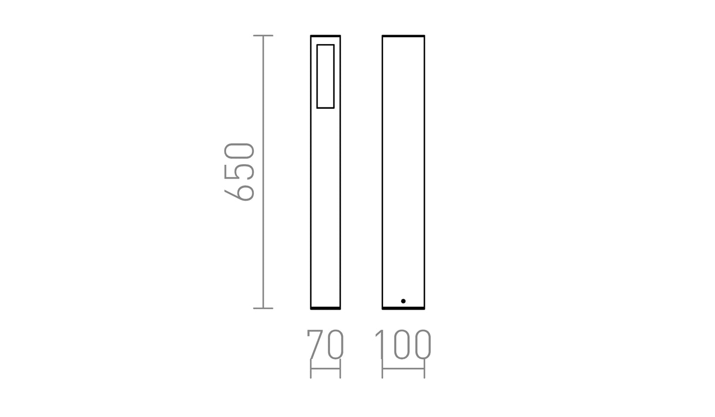 Corp de iluminat exterior tip bollard TREEZA 65 – E27, IP54, antracit