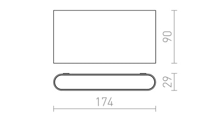 Aplica LED exterior aluminiu sus jos IP54 3000K | Iluminat fatada
