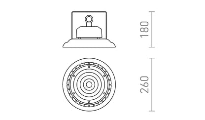 Lampa industriala High-Bay LED 100W IP65 MEGALOS PRO