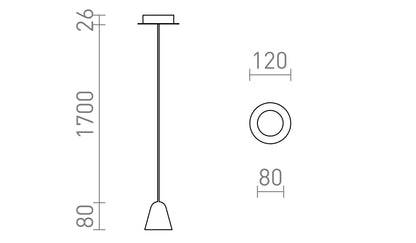 Pandativ LED bar insula bucatarie 3000K | Corp iluminat suspendat
