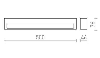 Aplica LED exterior IP65 10W | Lumina sus jos | 3000K