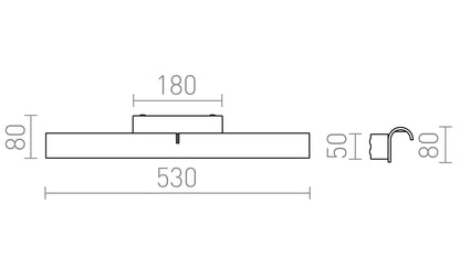 Aplica LED baie IP44 aluminiu 18W 3000K