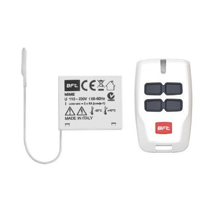 Kit receptor interior BFT MIME AC cu 2 canale si telecomanda Mitto 4
