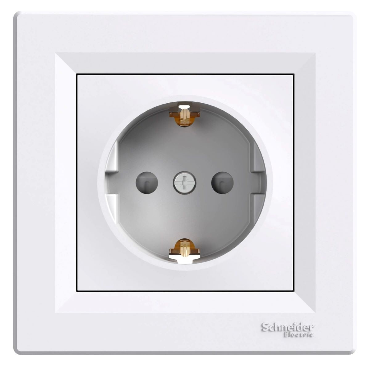 Priza Schneider Asfora EPH2900221 2P+E alba cu rama
