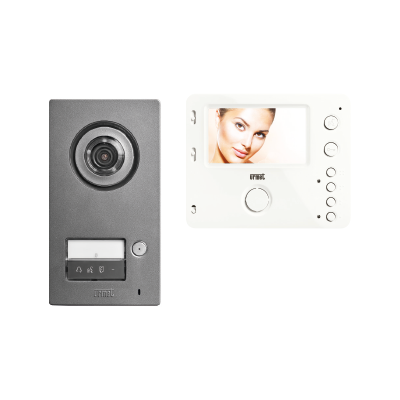 Kit video-interfon unifamilial URMET – MIKRA2 + Monitor MIRO Handsfree (2 fire)