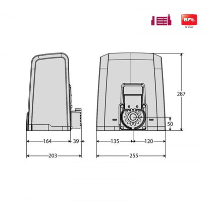 Kit automatizari poarta culisanta BFT Deimos AC600, 230V
