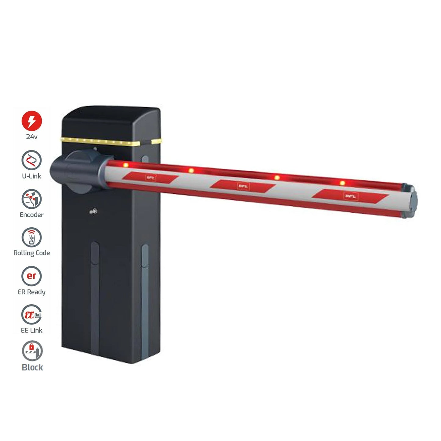 SmartSystem - Bariera auto BFT Michelangelo BT A80 / A60 – Trafic Intensiv, Brat 6–8 m, 24V