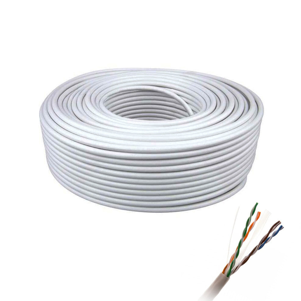 Cablu UTP Cat 5e Cupru 100% 4 Perechi 0.50 mm Gri – Rola 100 m