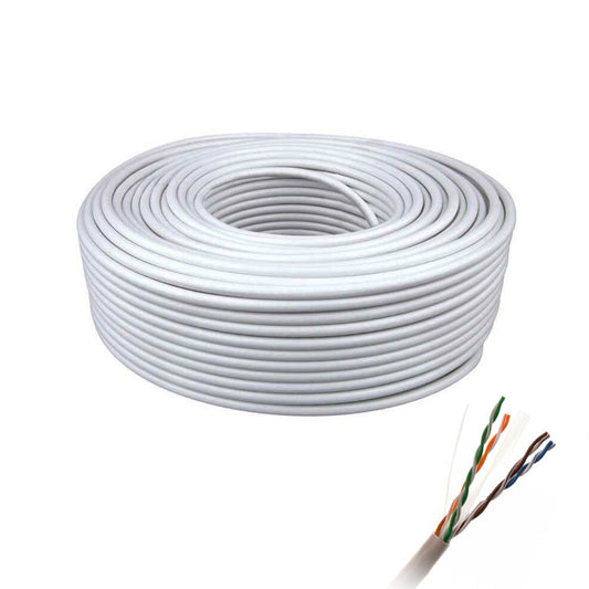 Cablu UTP Cat 5e Cupru 100% 4 Perechi 0.50 mm Gri – Rola 100 m