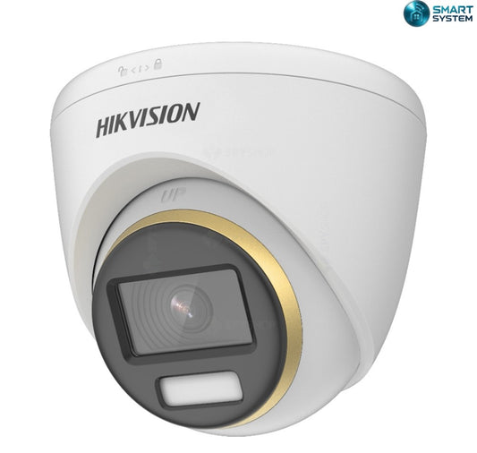 Camera supraveghere Dome Hikvision ColorVu DS-2CE72UF3T-E, 8 MP, 2.8 mm, lumina alba 40 m, PoC