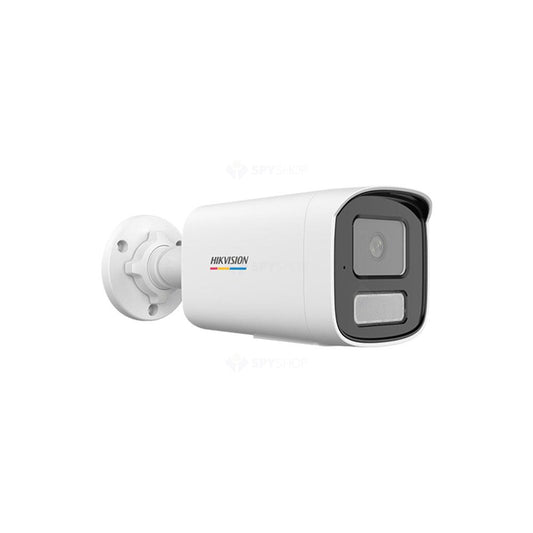 Camera supraveghere exterior IP cu iluminare duala Hikvision ColorVu DS-2CD1T47G2H-LIU, 4 MP, 2.8 mm, IR/lumina alba 50 m, microfon, slot card, PoE