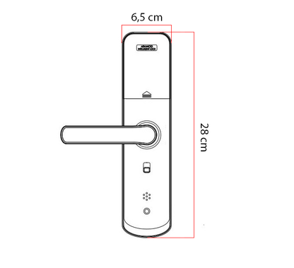 Smartsystem - Yală inteligentă Wi-Fi Secukey D280 cu Tuya, amprentă și cod PIN