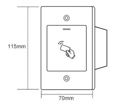 Cititor control acces SECUKEY E2 RFID 125KHz 2000 carduri IP66