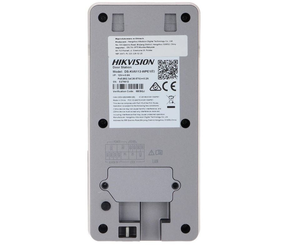 Videointerfon IP, Wi-Fi / LAN / PoE, cu control acces, Hikvision
