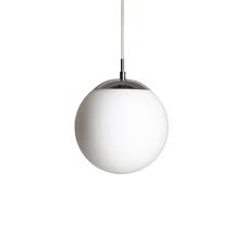 Pandativ baie sticla opal LED E27 IP44 | Corp iluminat suspendat