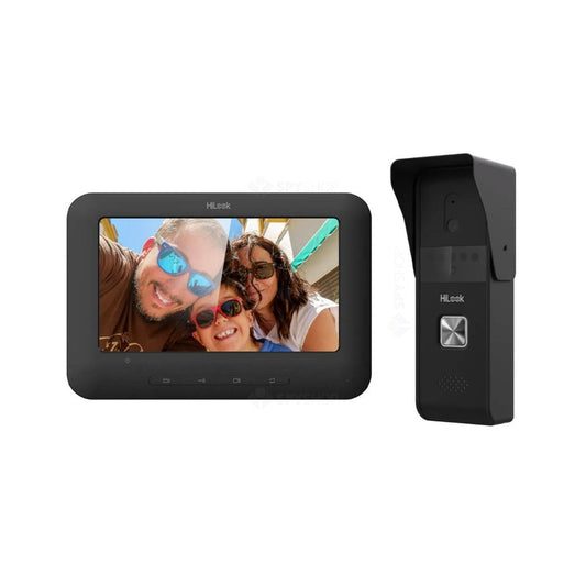 Kit videointerfon pe 4 fire Hikvision HiLook VI-K13P, 1 apartament, 2 MP, LCD 7 inch, aparent