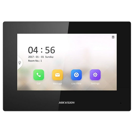 Monitor videointerfon IP Hikvision DS-KH6320-LE1(B), 7" PoE