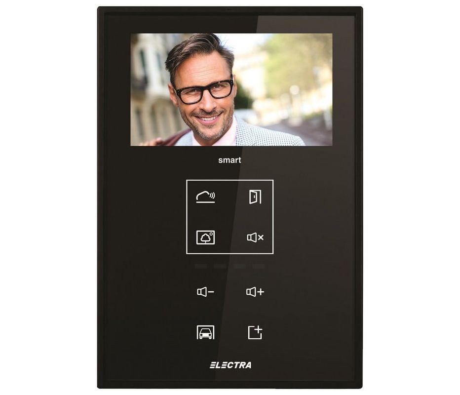 Monitor videointerfon Electra VTM.4S083.ELBTL 4.3 inch Touch LCD Negru