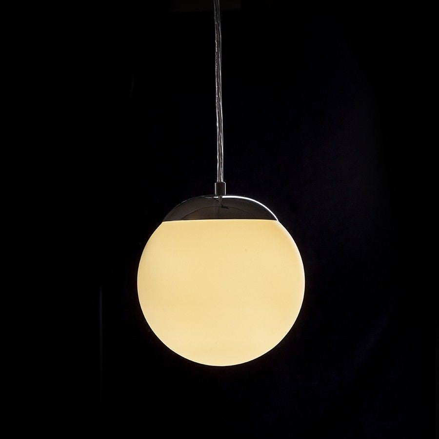 Pandativ baie sticla opal LED E27 IP44 | Corp iluminat suspendat