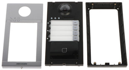 Post de exterior Wi-Fi pentru videointerfon, 2 MP, 4 familii, TCP/IP, Mifare 13.56 KHz, PoE, Hikvision /Surface