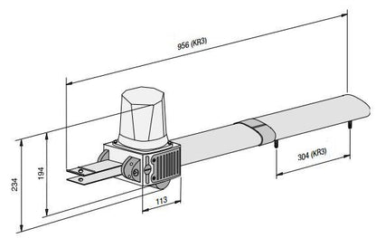Kit automatizare poarta batanta Came Krono 310
