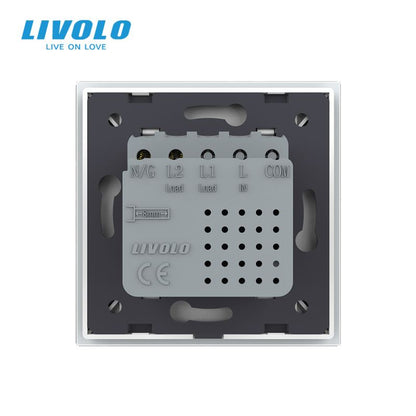 Modul priza USB + USB Tip C Livolo VL-FCUA18W.UC18W-2WP