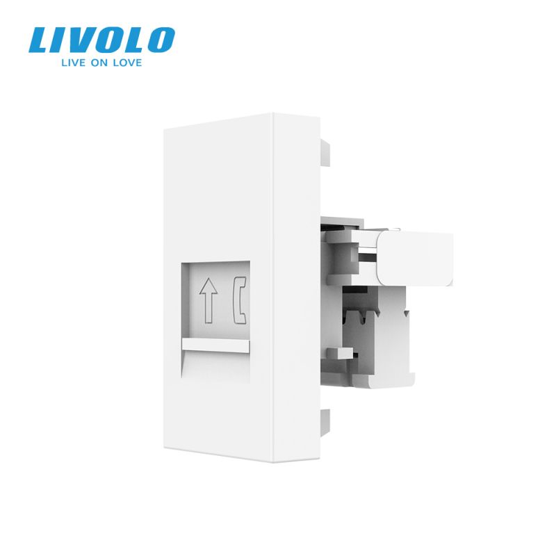 Modul priza telefon RJ11 1M Livolo – VL-FCTP-1WP