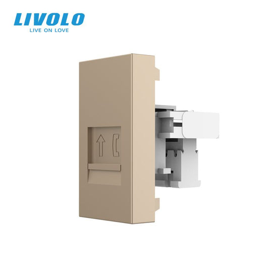 Modul priza telefon RJ11 1M Livolo – VL-FCTP-1WP