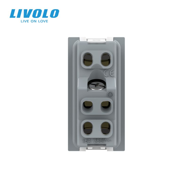 Modul priza simpla standard italian 1M Livolo VL-FCTL16A-1WP