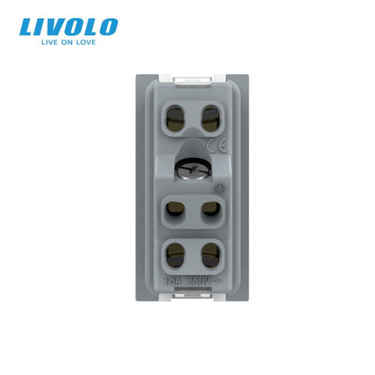 Modul priza simpla standard italian 1M Livolo VL-FCTL16A-1WP