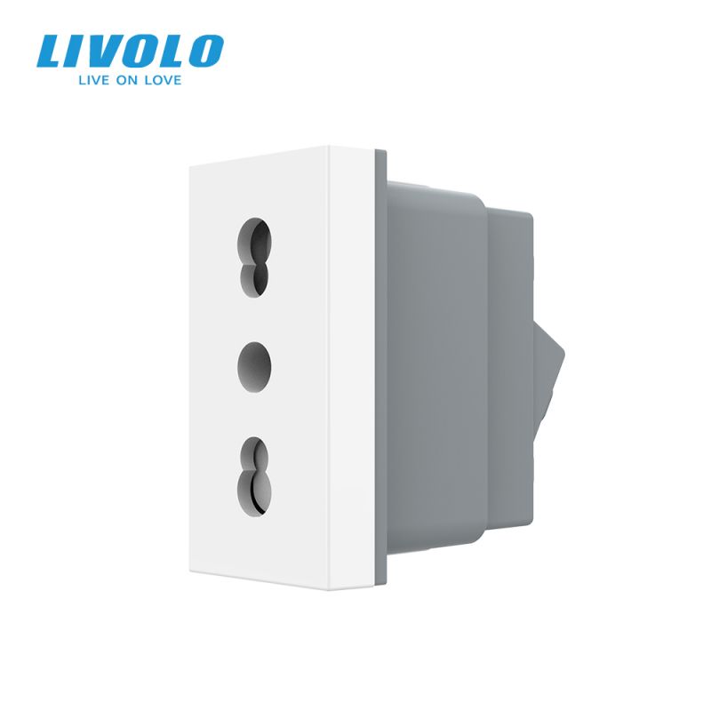 Modul priza simpla standard italian 1M Livolo VL-FCTL16A-1WP