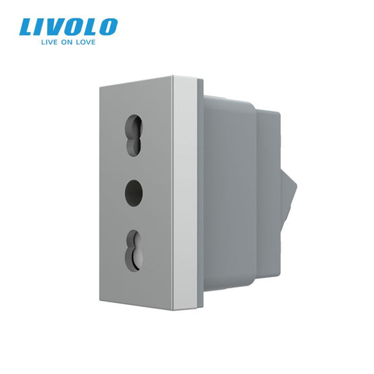 Modul priza simpla standard italian 1M Livolo VL-FCTL16A-1WP