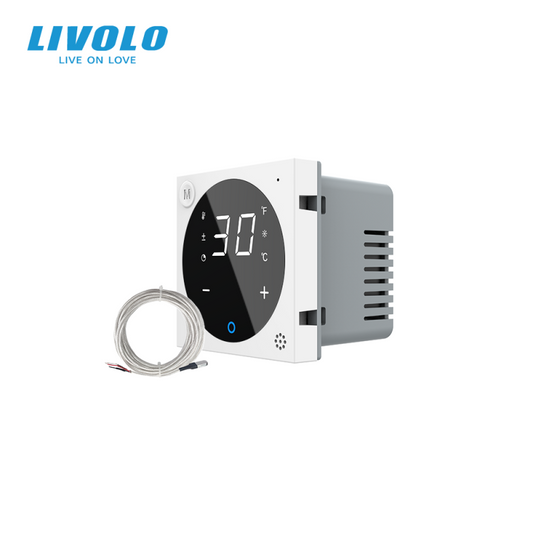 Modul termostat incalzire in pardoseala touchscreen Livolo – VL-FCQ1-2WP