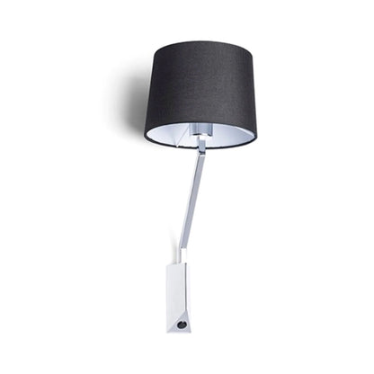 Lampa de perete cu abajur textil si intrerupator | Dulie E27