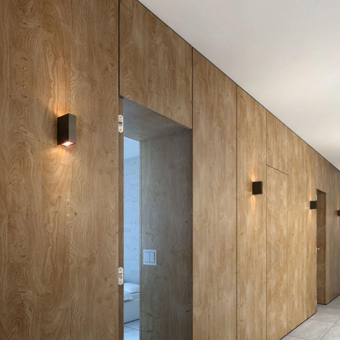 Aplica LED exterior perete sus jos IP54 3000K | Iluminat fatada