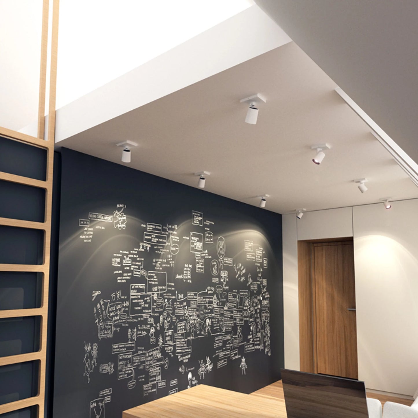 Spot reglabil GU10 cu inele decorative