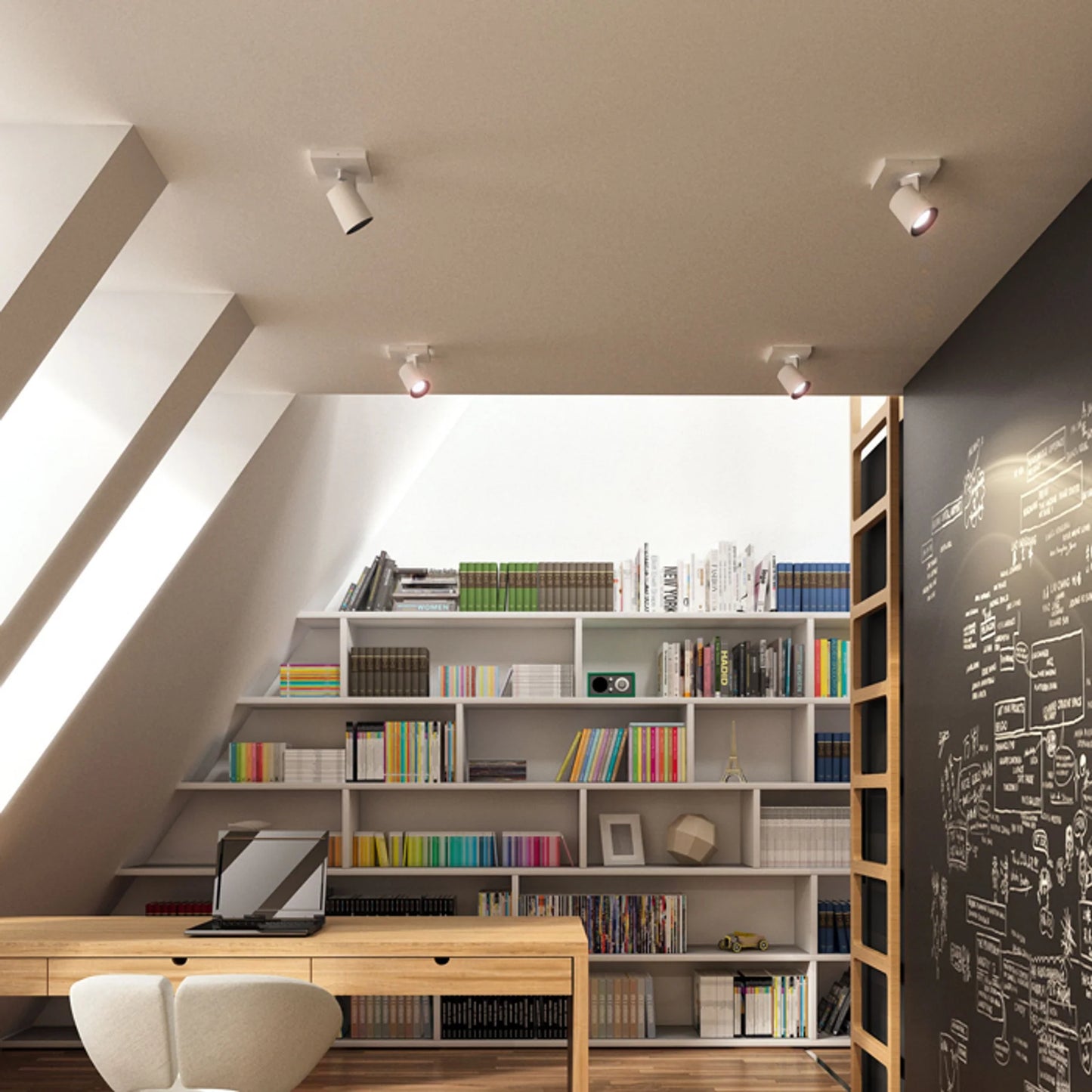 Spot reglabil GU10 cu inele decorative