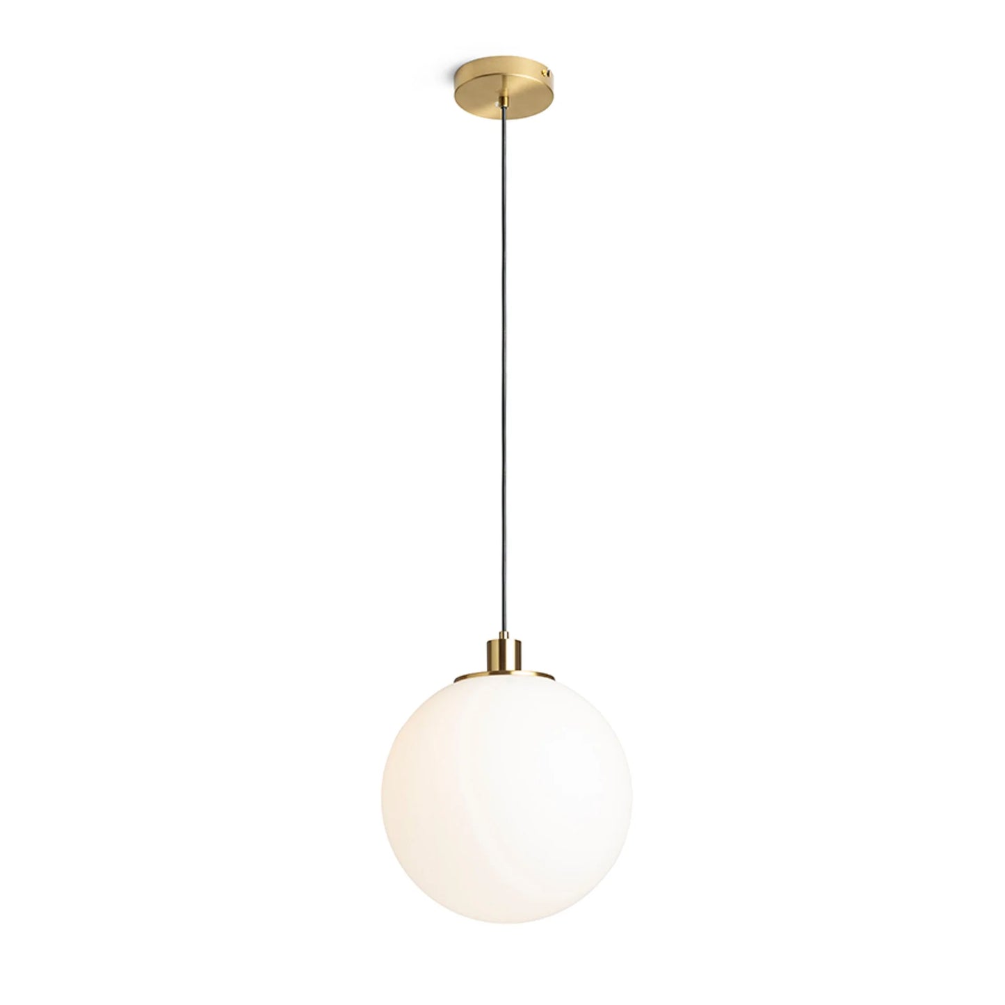 Smartsystem - Pendul din sticlă BOULDER 30 – sferă din sticlă opală, E27, design elegant