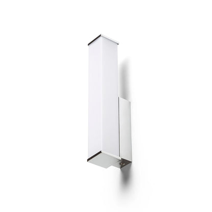 Aplica LED IP44 cu abajur opal si baza cromata